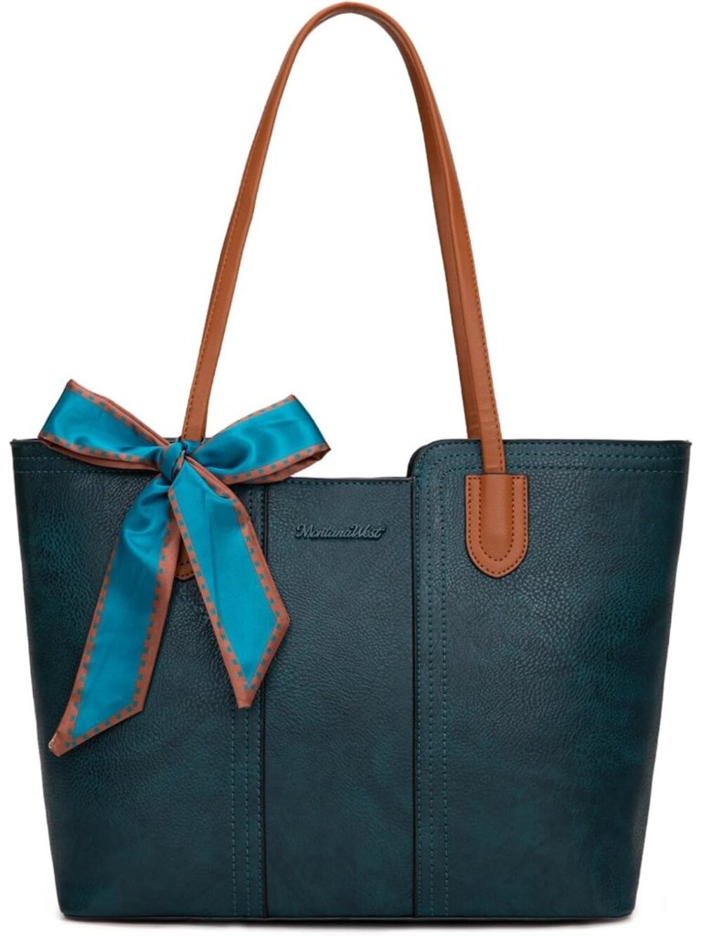 Women Teal Blue  Medium Tote Bags Top Handle Satchel Purses